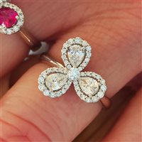 Anello Leo Pizzo Donna Venezia in Oro bianco Diamante 0.82 Ct 27107B - 27107B